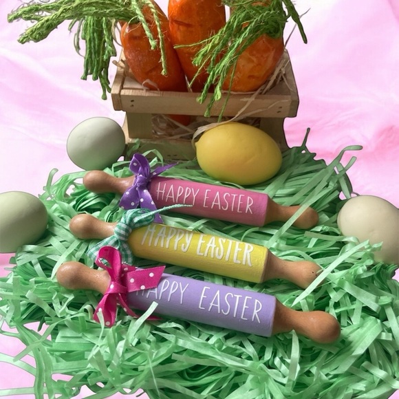⤵️🆕Mini Farmhouse rolling pins | Easter mini Rolling pins | Rae Dunn inspired - Picture 1 of 10